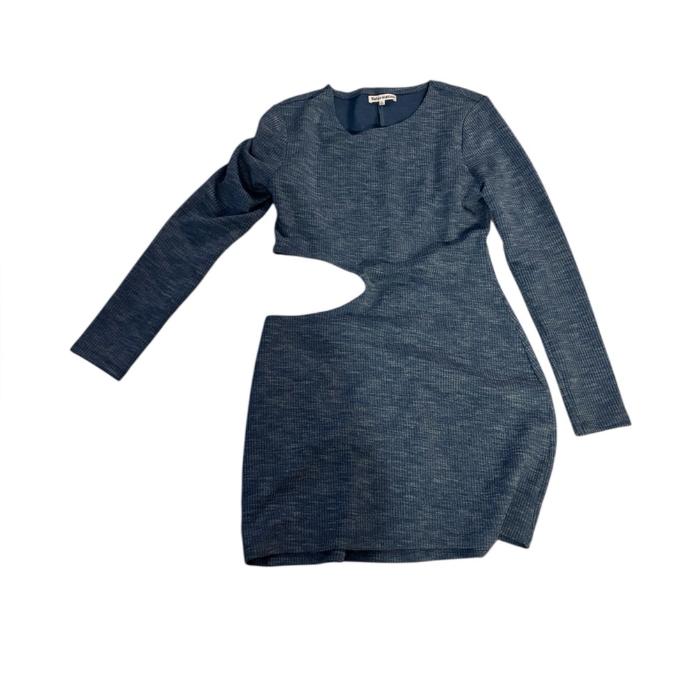 Reformation Tracey Knit Dress in Deep Sky XL NWT - Picture 5 of 7